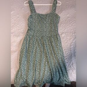 Green Polka Dot Sundress with pockets